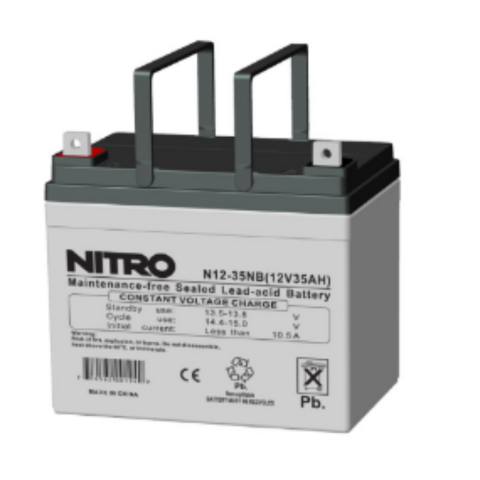 NITRO N12-35NB 12V, 35AH Valve Regulated Lead-Acid Battery