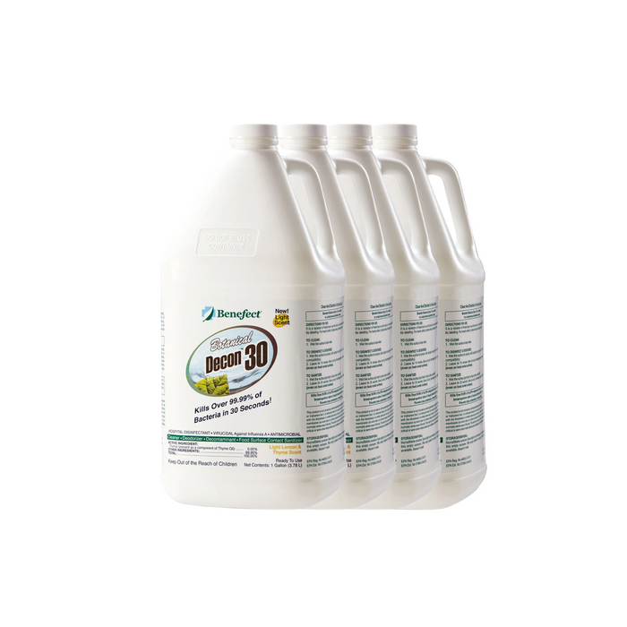 Benefect Decon 30 Botanical Disinfectant Cleaner, Case of 4 x 4L