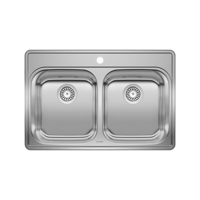 Blanco ESSENTIAL 2 Equal Double Bowl Drop-in Kitchen Sink