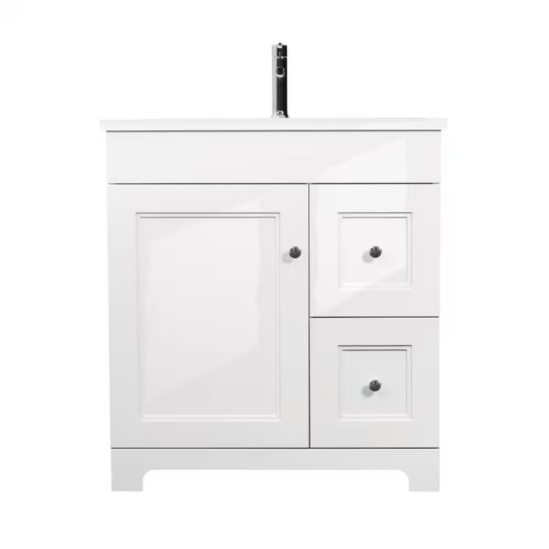 Luxo Marbre Classic Freestanding Vanity with 1 Door and 2 Drawers
