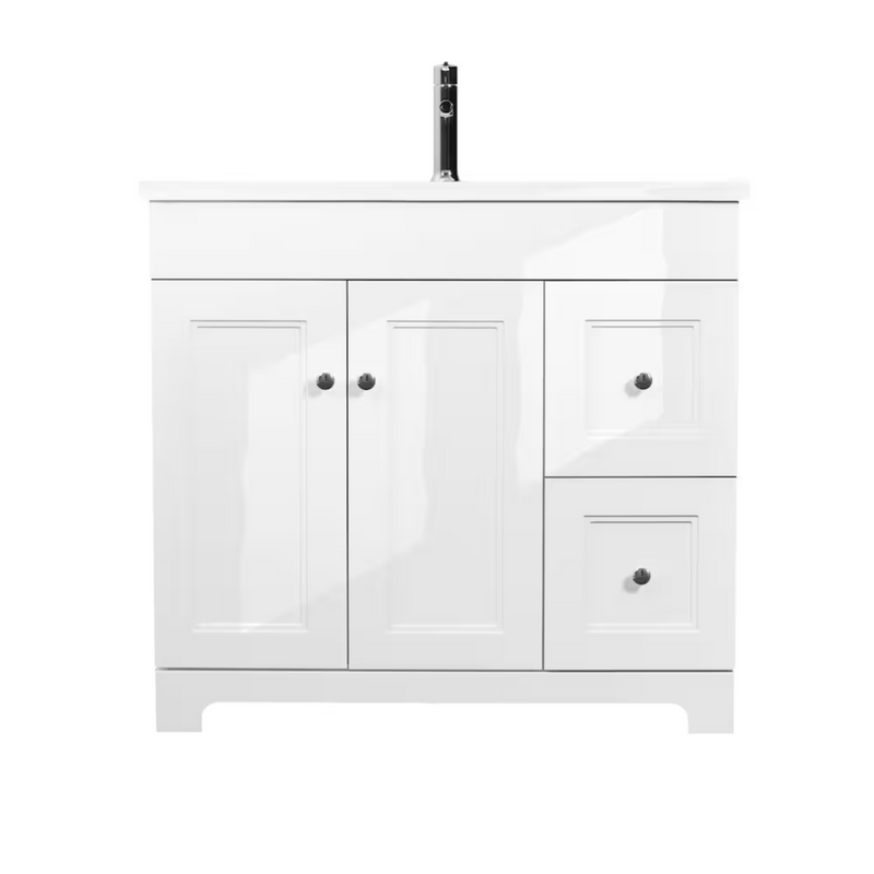 Luxo Marbre Classic Freestanding Vanity with 1 Door and 2 Drawers