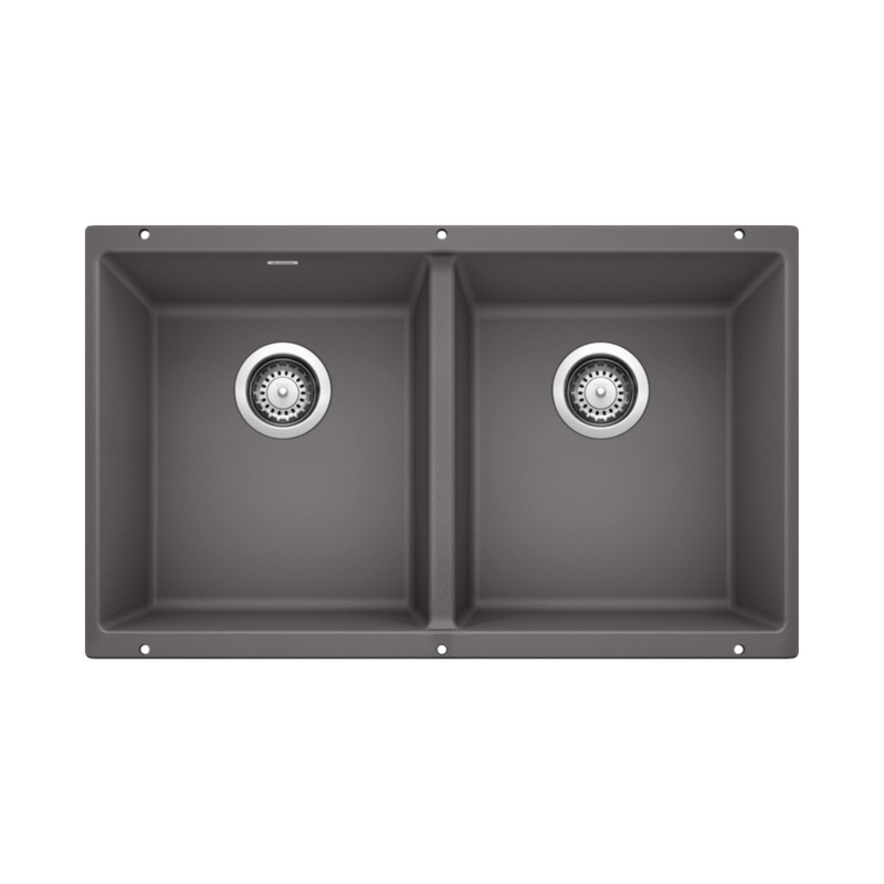 Blanco PRECIS U 2 Double Bowl SILGRANIT Undermount Kitchen Sink