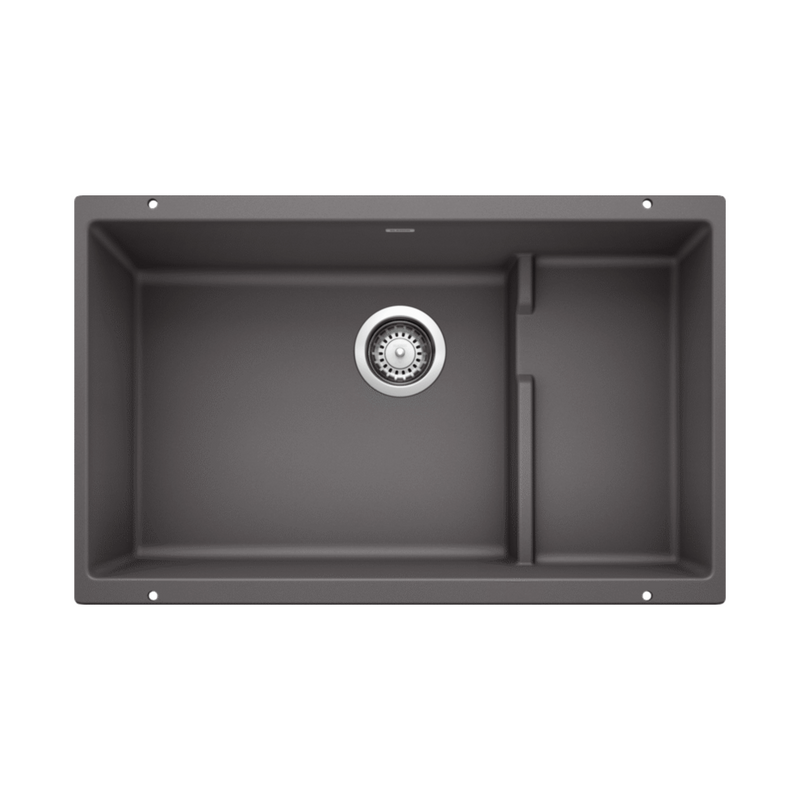Blanco PRECIS Cascade Double Bowl SILGRANIT Undermount Kitchen Sink