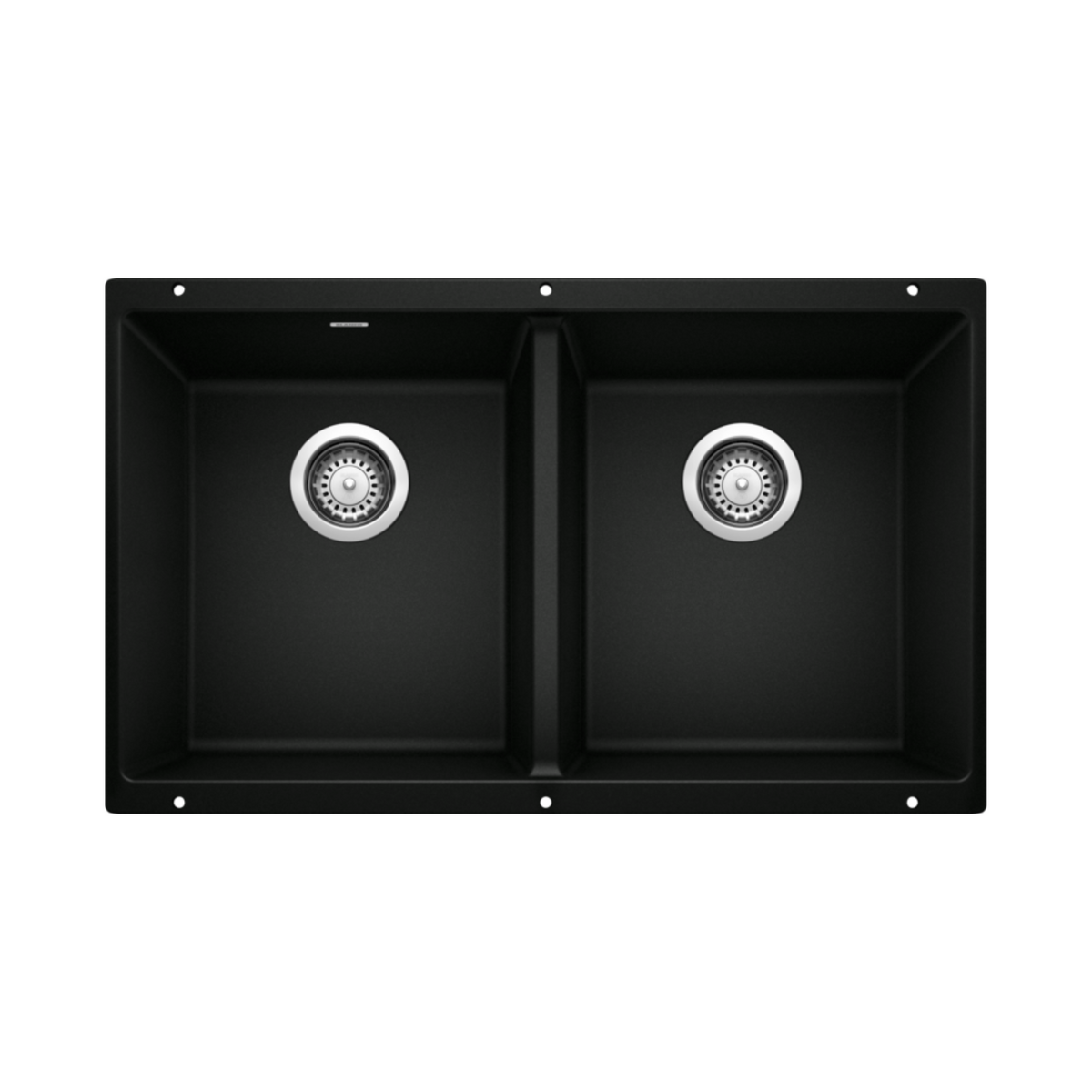 Blanco PRECIS U 2 Double Bowl SILGRANIT Undermount Kitchen Sink — Rise