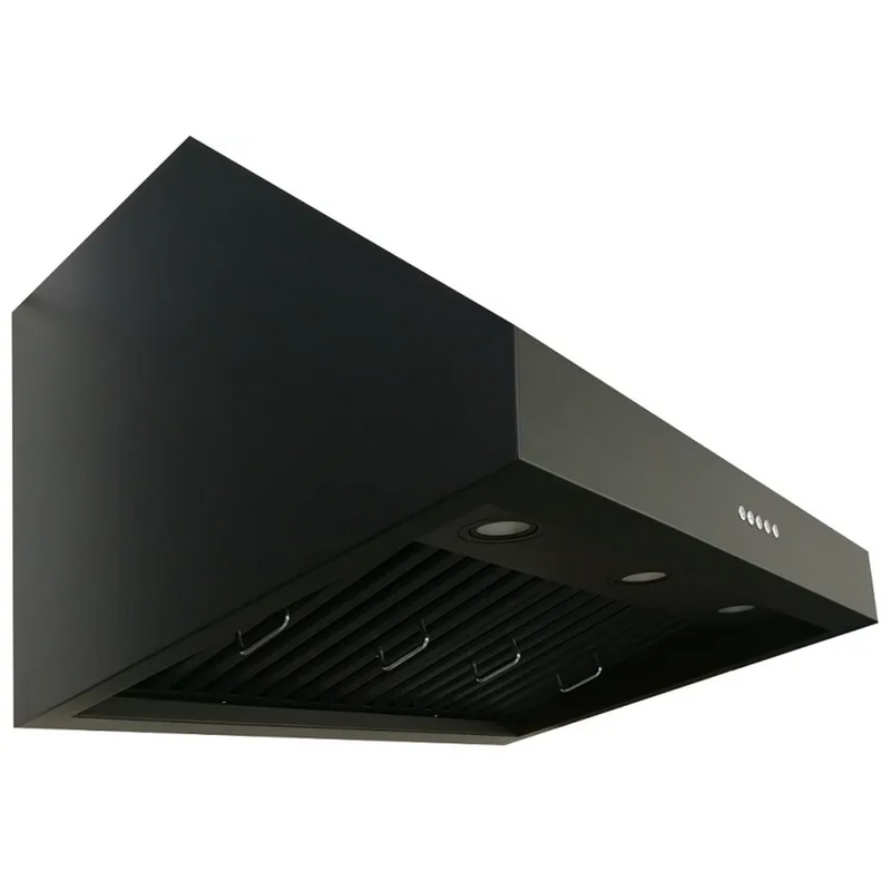 Cyclone 30" PRO 600 CFM Matte Black Collection Undermount Range Hood - PTB86