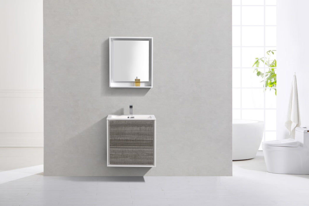 KubeBath DeLusso 24" Wall Mount Modern Bathroom Vanity