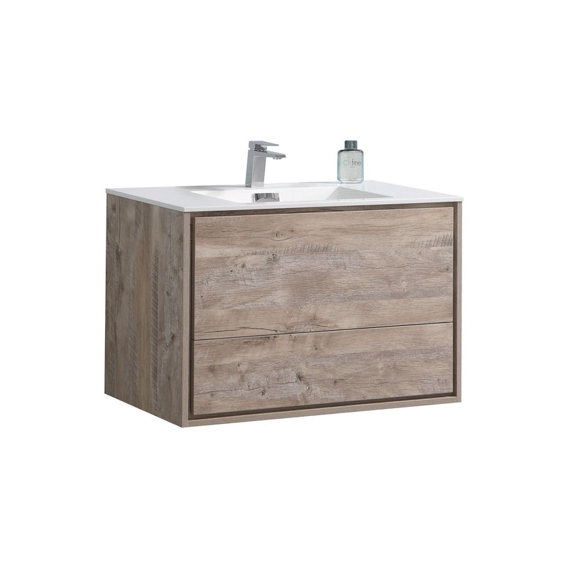 KubeBath DeLusso 36" Wall Mount Modern Bathroom Vanity