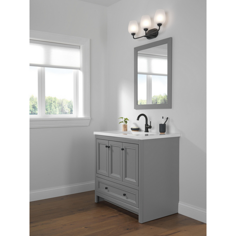 Delta Trinsic Bathroom Faucet in Matte Black with Pop-Up