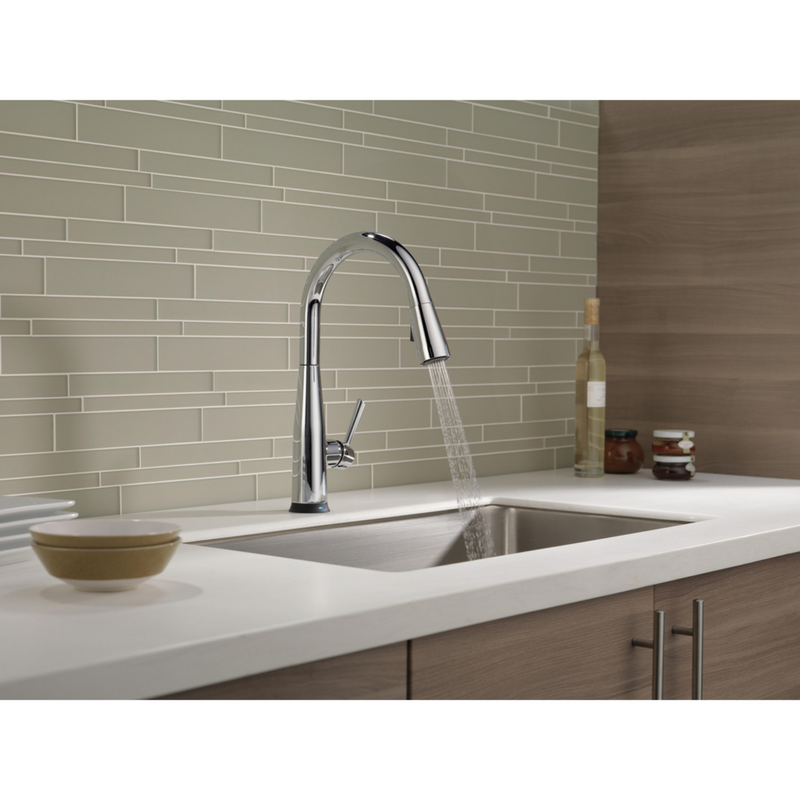 Delta Essa Single Handle Pull-Down Kitchen Faucet with Touch2O Technology 9113T