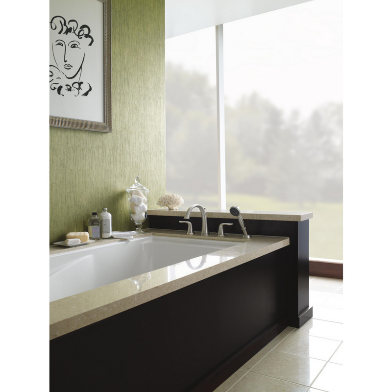 Delta Lahara Roman Tub with Handshower Trim in Stainless