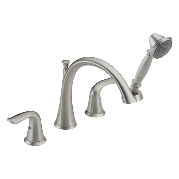 Delta Lahara Roman Tub with Handshower Trim in Stainless