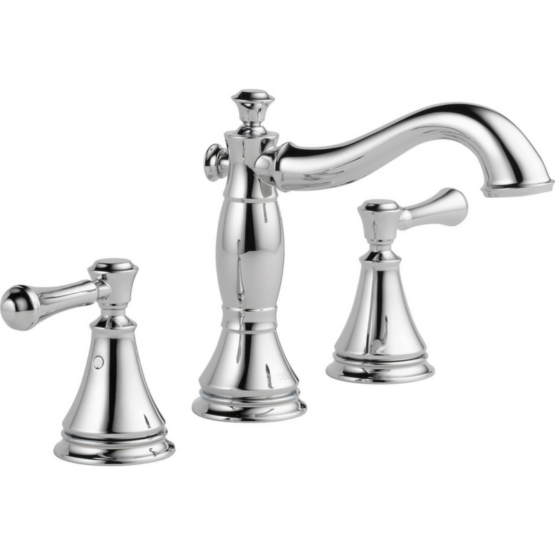 Delta CASSIDY Two Handle Wide Spread Lavatory with Metal Pop-Up