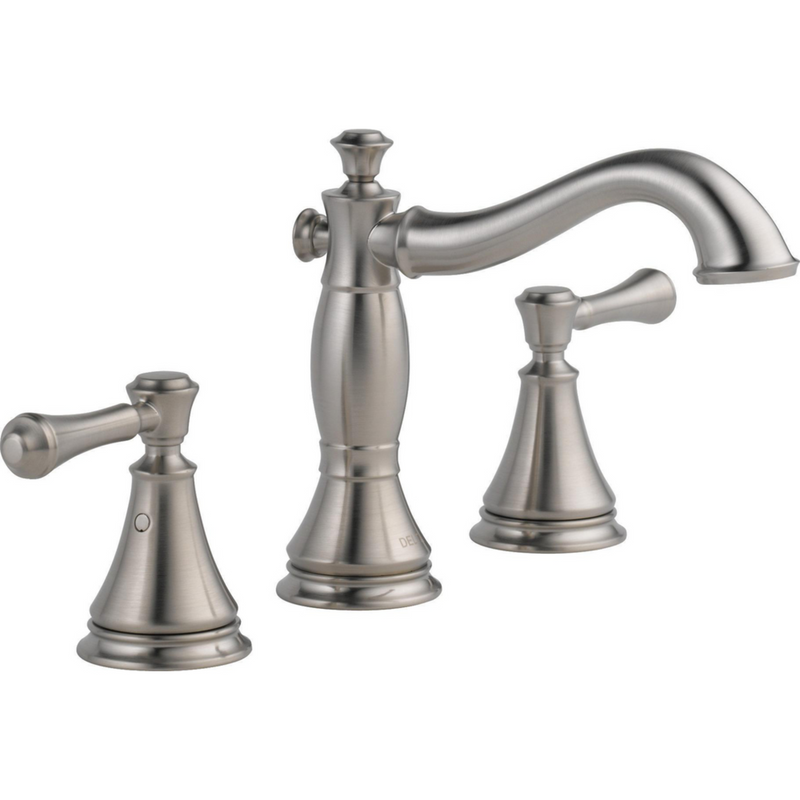 Delta CASSIDY Two Handle Wide Spread Lavatory with Metal Pop-Up