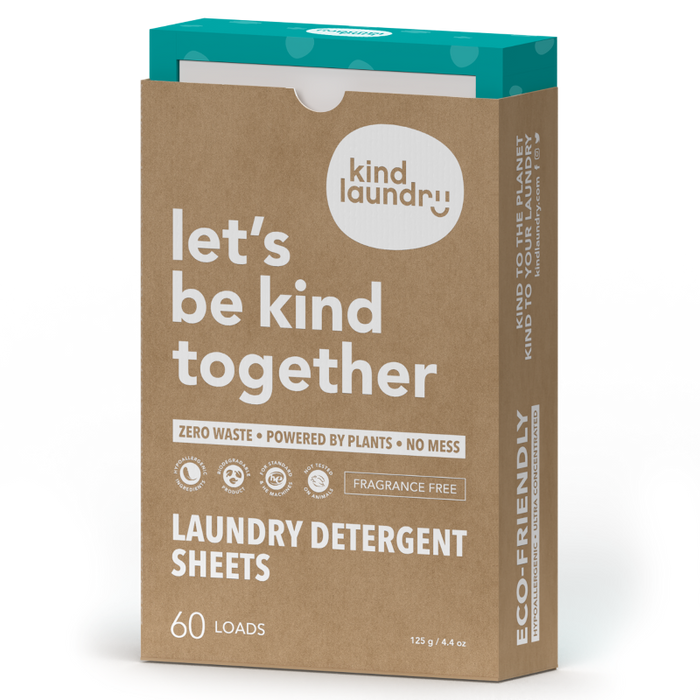 Kind Laundry Eco-Friendly Laundry Detergent Sheets - (60 sheets) - Fragrance Free