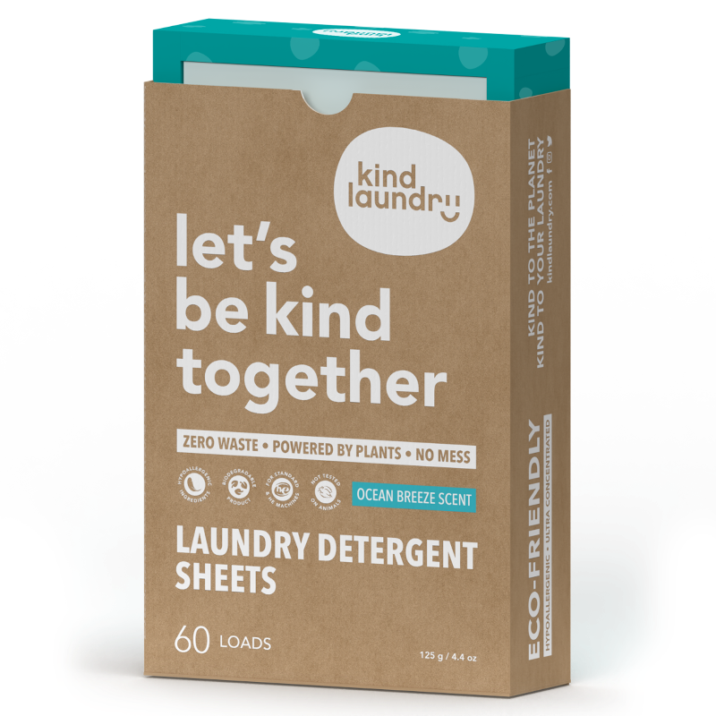 Kind Laundry Eco-Friendly Laundry Detergent Sheets - (60 sheets) - Ocean Breeze