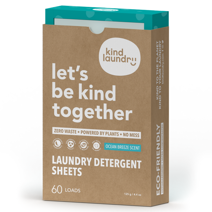 Kind Laundry Eco-Friendly Laundry Detergent Sheets - (60 sheets) - Ocean Breeze