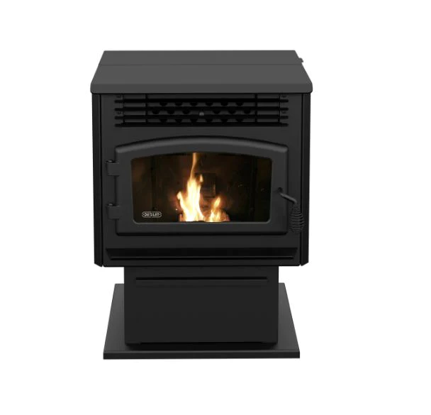 Drolet Eco-55 Pellet Stove with 3" Ground Floor Kit DP00070KVG