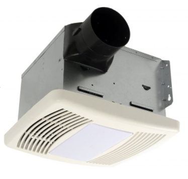 Cyclone Hushtone Green Plus Series CBP100HLED3 Bathroom Fan with LED Light and Humidity Sensor