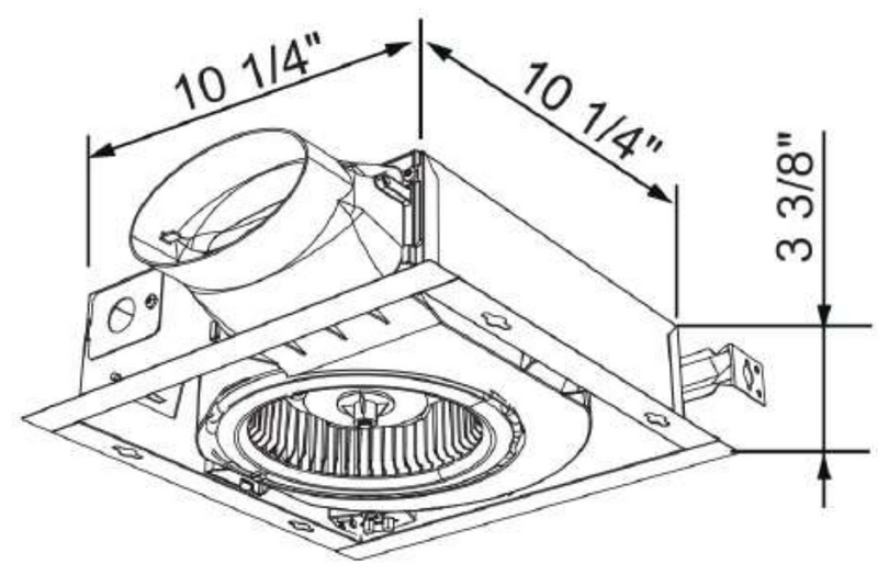Cyclone HushTone Signature Series Multi-Speed Bathroom Fan - ESLPD3S100