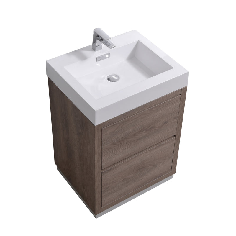 KubeBath Bliss 24" Freestanding Modern Bathroom Vanity