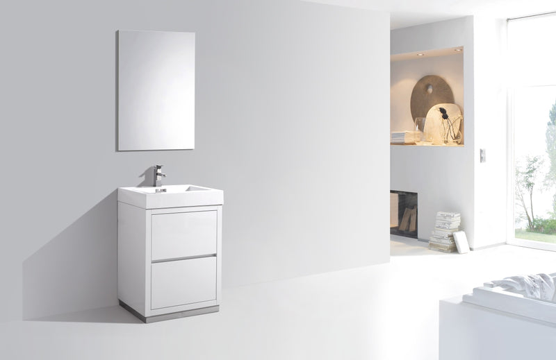 KubeBath Bliss 24" Freestanding Modern Bathroom Vanity