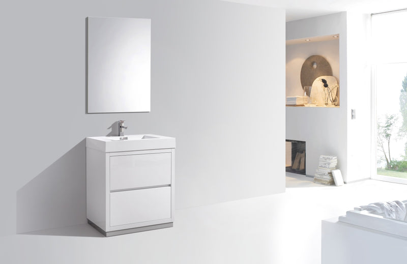 KubeBath Bliss 30" Freestanding Modern Bathroom Vanity