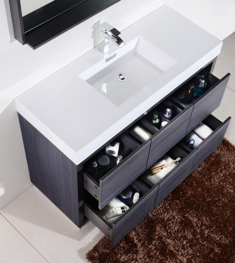 KubeBath Bliss 48" Freestanding Modern Bathroom Vanity