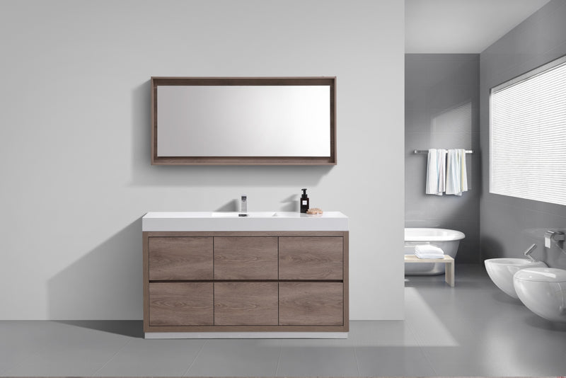 KubeBath Bliss 60" Single Sink Freestanding Modern Bathroom Vanity