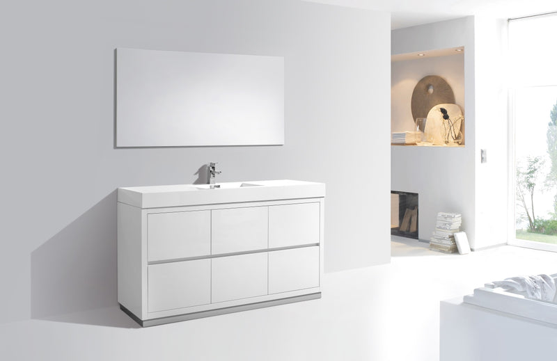 KubeBath Bliss 60" Single Sink Freestanding Modern Bathroom Vanity