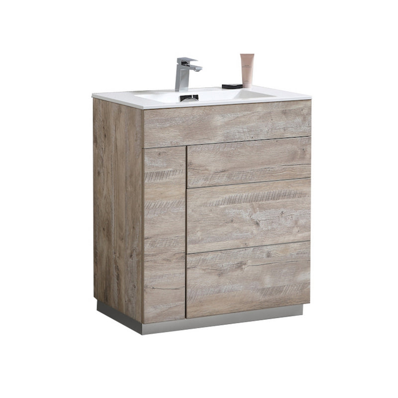 KubeBath Milano 30" Modern Freestanding Bathroom Vanity