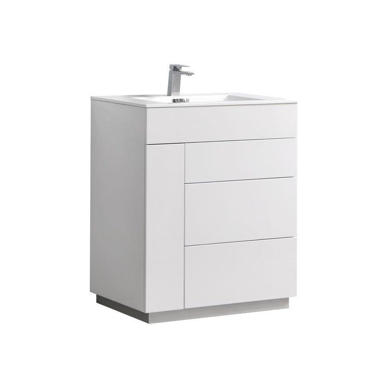 KubeBath Milano 30" Modern Freestanding Bathroom Vanity