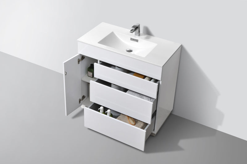 KubeBath Milano 36" Modern Freestanding Bathroom Vanity