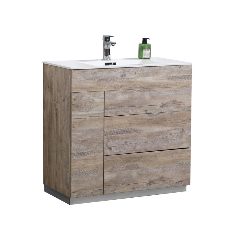 KubeBath Milano 36" Modern Freestanding Bathroom Vanity