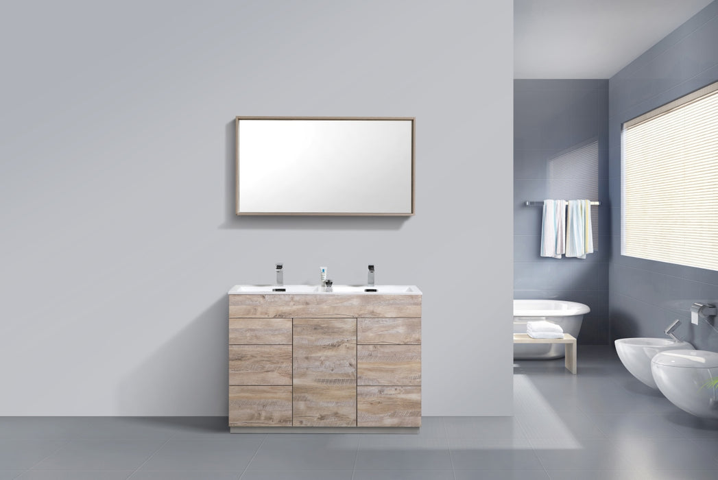 KubeBath Milano 48" Double Sink Modern Bathroom Vanity