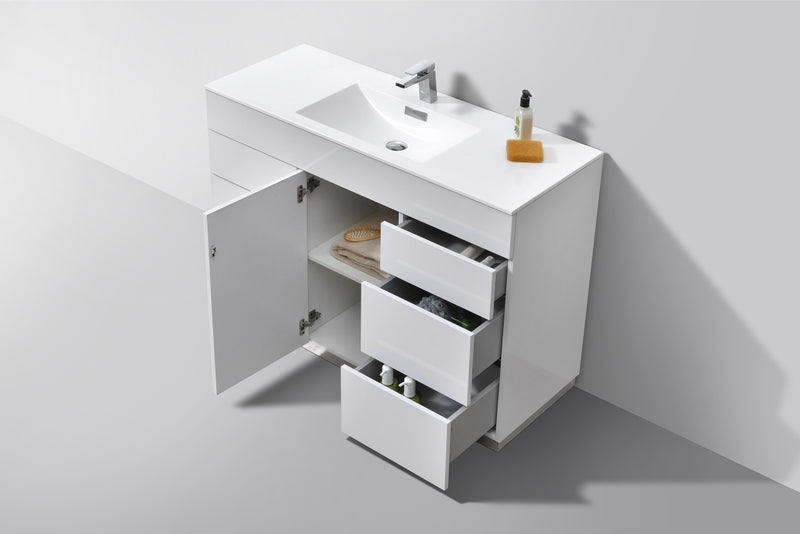 KubeBath Milano 48" Single Sink Modern Freestanding Bathroom Vanity