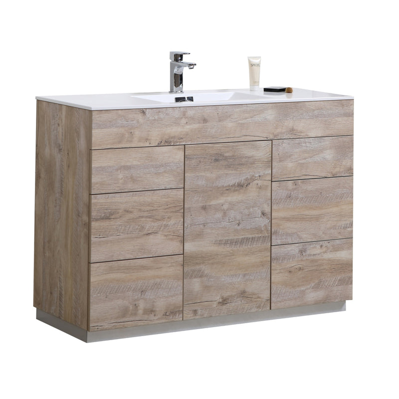 KubeBath Milano 48" Single Sink Modern Freestanding Bathroom Vanity
