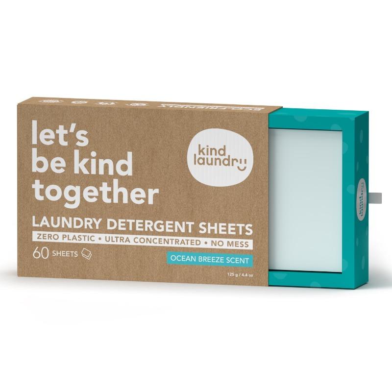 Kind Laundry Eco-Friendly Laundry Detergent Sheets - (60 sheets) - Ocean Breeze