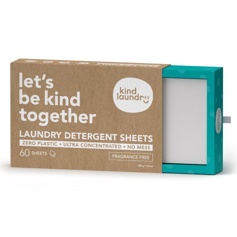 Kind Laundry Eco-Friendly Laundry Detergent Sheets - (60 sheets) - Fragrance Free
