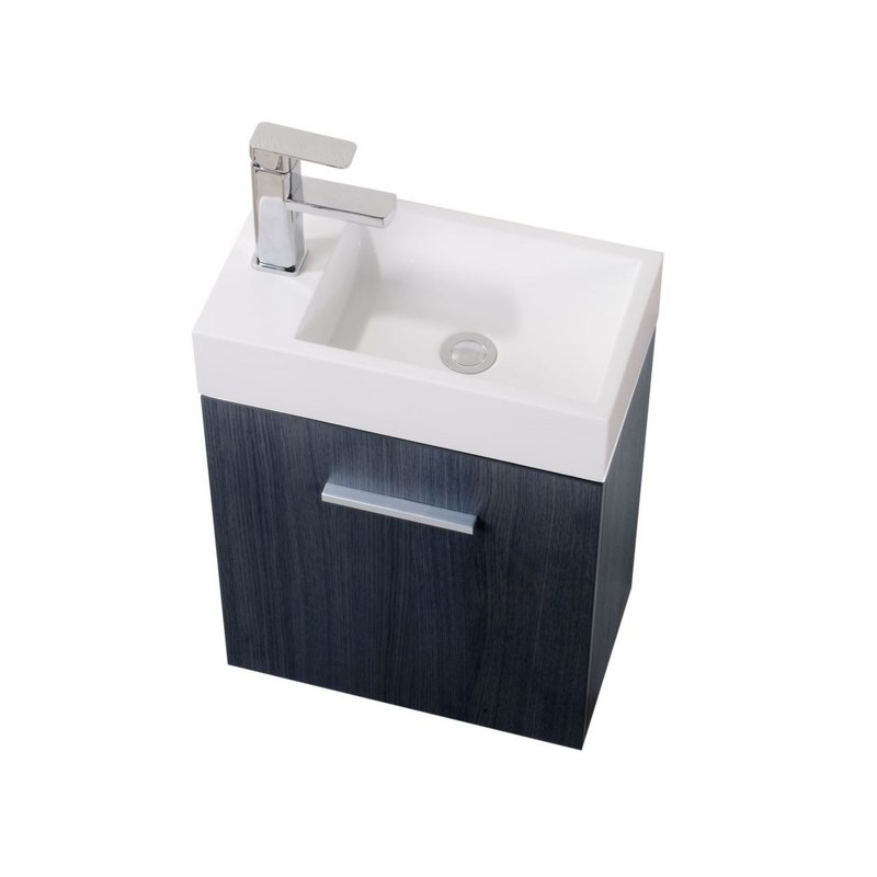 KubeBath Bliss 18" Wall Mount Modern Bathroom Vanity