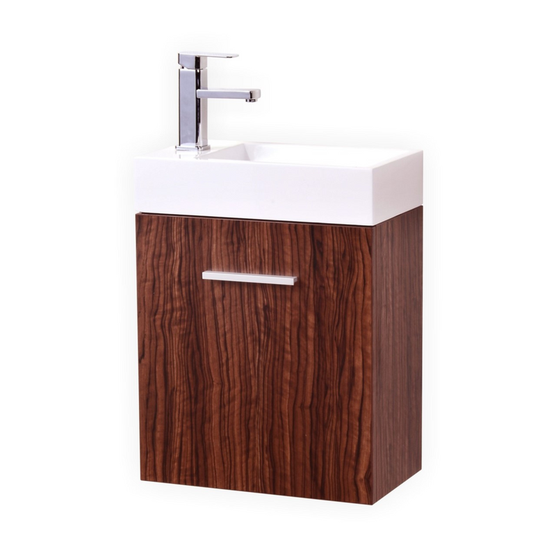 KubeBath Bliss 18" Wall Mount Modern Bathroom Vanity
