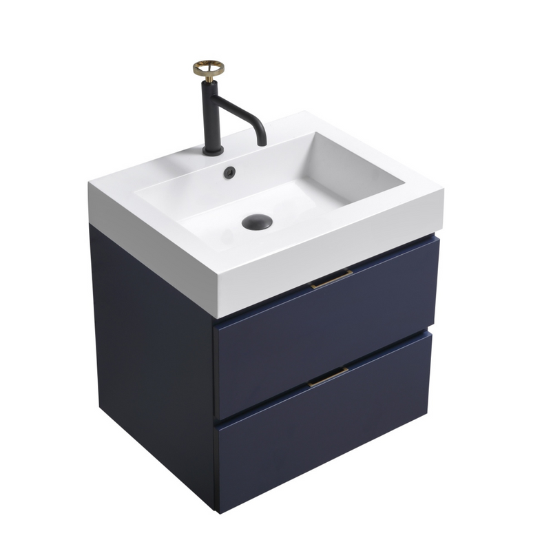 KubeBath Bliss 24" Wall Mount Modern Bathroom Vanity