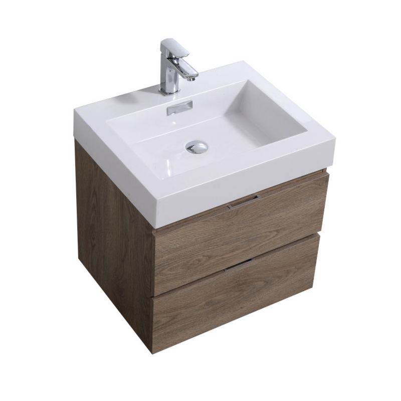 KubeBath Bliss 24" Wall Mount Modern Bathroom Vanity