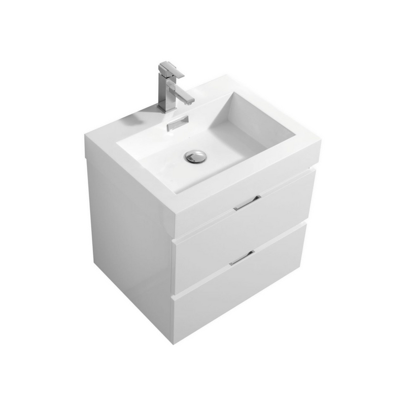 KubeBath Bliss 24" Wall Mount Modern Bathroom Vanity
