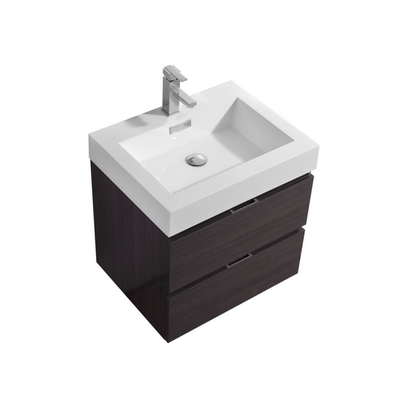 KubeBath Bliss 24" Wall Mount Modern Bathroom Vanity