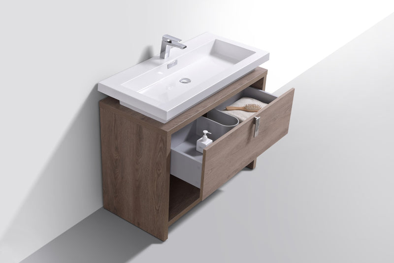 KubeBath Levi 40" Modern Freestanding Bathroom Vanity with Cubby Hole