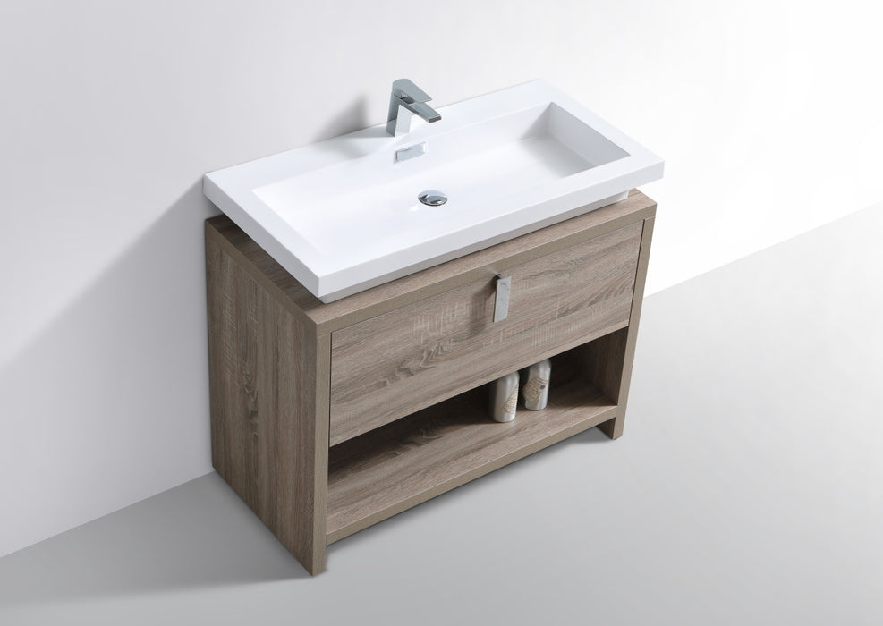 KubeBath Levi 40" Modern Bathroom Vanity with Cubby Hole