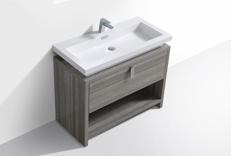 KubeBath Levi 40" Modern Freestanding Bathroom Vanity with Cubby Hole