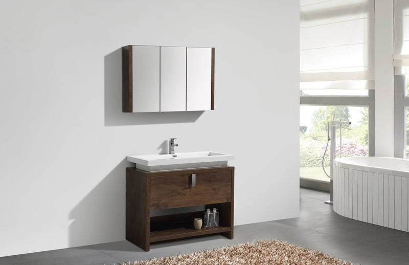 KubeBath Levi 40" Modern Freestanding Bathroom Vanity with Cubby Hole