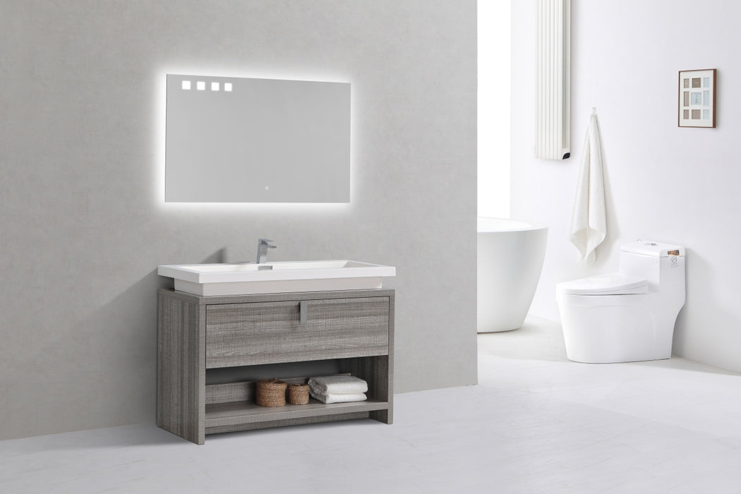 KubeBath Levi 48" Modern Bathroom Vanity with Cubby Hole