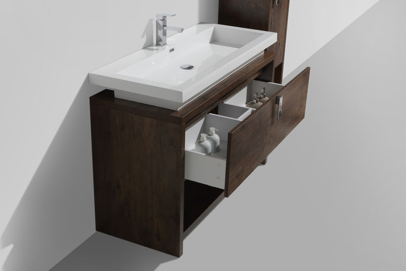 KubeBath Levi 48" Modern Freestanding Bathroom Vanity with Cubby Hole